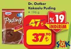 DR. OETKER KAKAOLU PUDİNG 196 G fiyat ve kampanya bilgisi